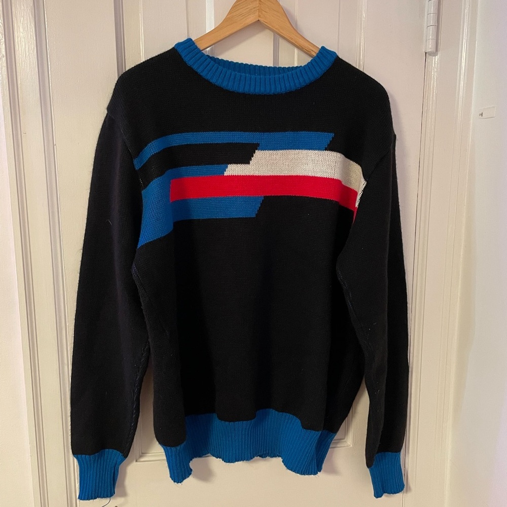 VINTAGE Van Cort Sweater in Color-blocked Pattern